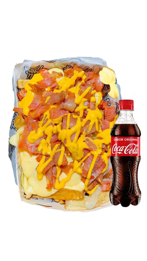 Salchipapa BaconMonster personal con bebida | Salchimonster